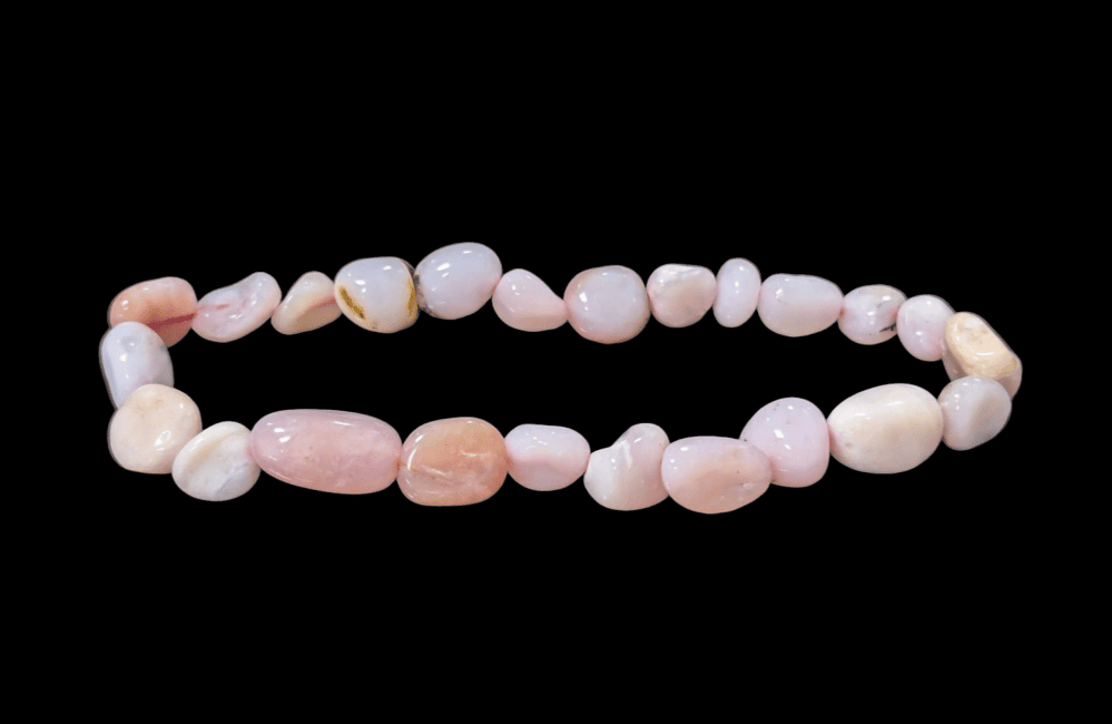 incense at Pink Opal Bracelet A tumbled stones