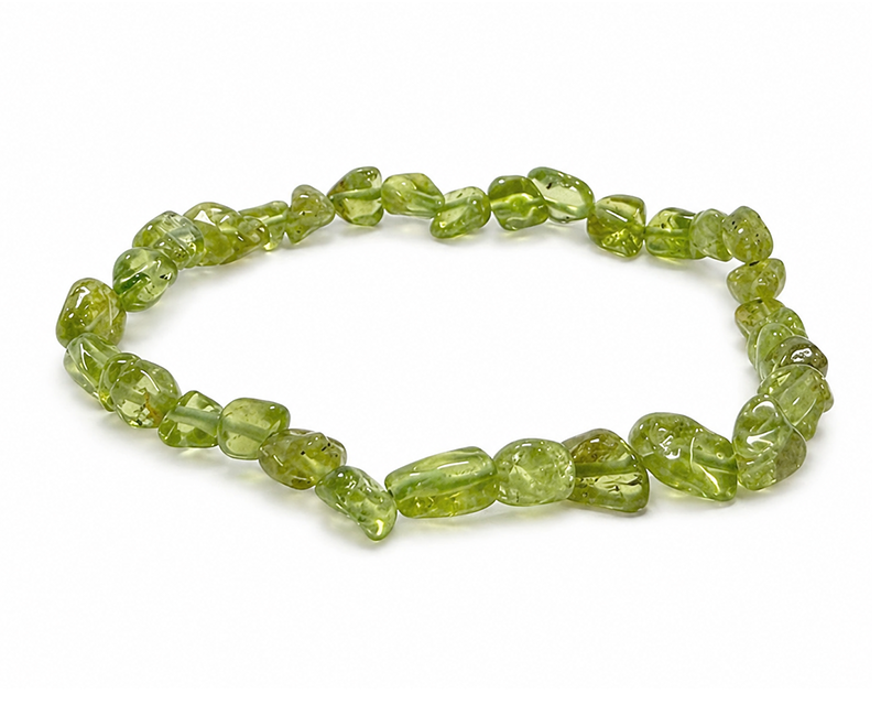 incense at Peridot Tumbled Stone Bracelet A+ 6-8mm