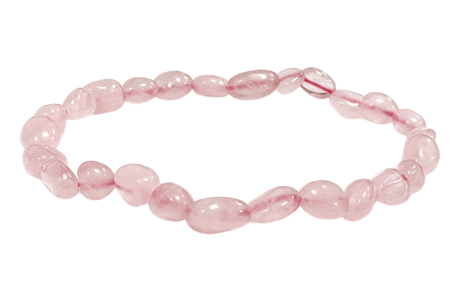 incense at Bracelet Rose Quartz A tumbled stones