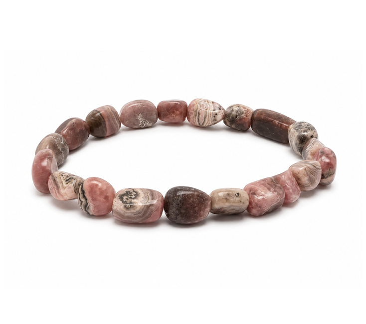 Argentinian Rhodochrosite A Tumbled Stone Bracelet 6-8mm