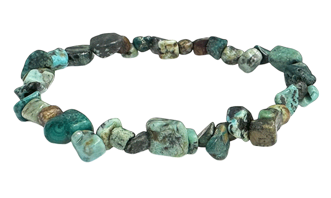 incense at Natural African turquoise tumbled stones bracelet