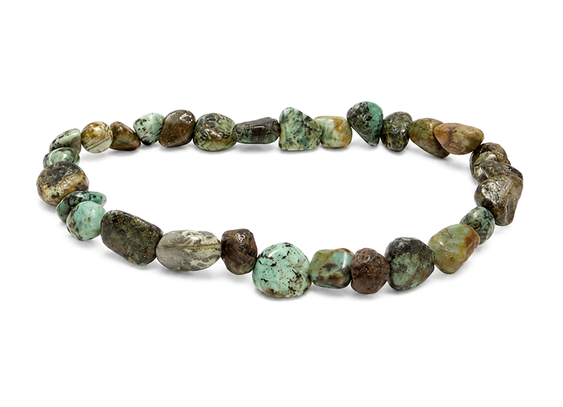African Turquoise Tumbled Stones Bracelet AB 5-8mm