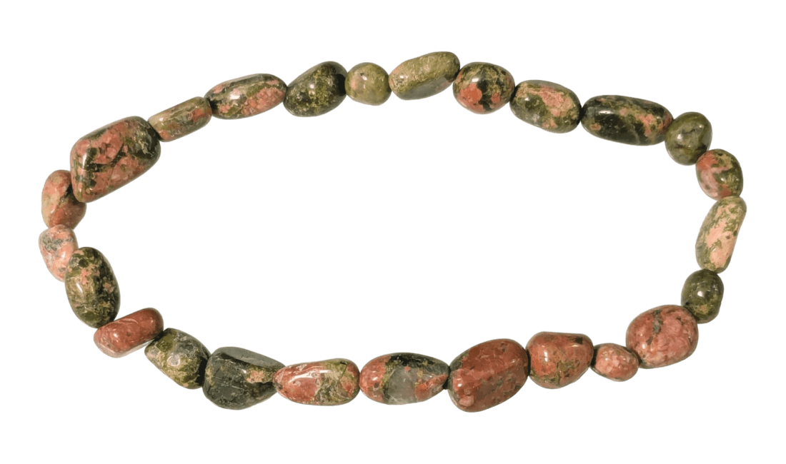 incense at Unakite A tumbled stones bracelet