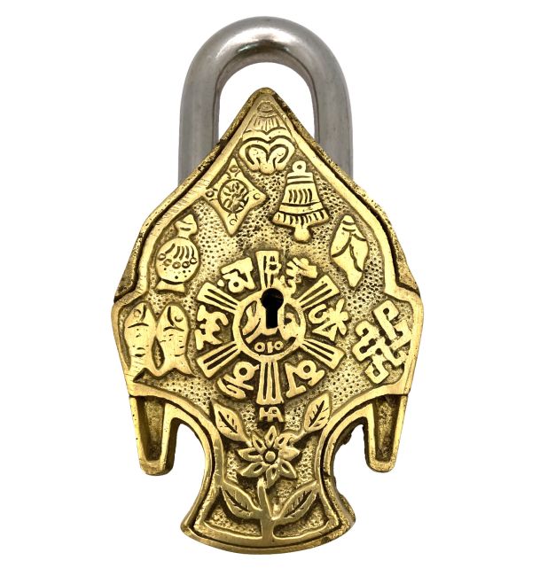 Brass padlock - Buddha