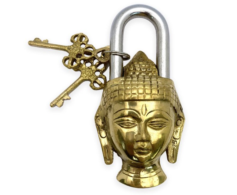 Brass padlock - Buddha