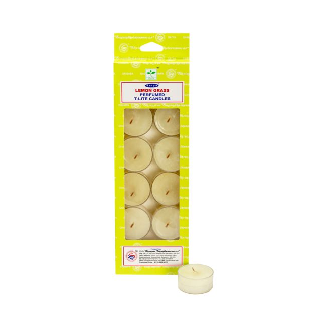 Pack of 12 perfumed tea candles Satya Lemon Grass