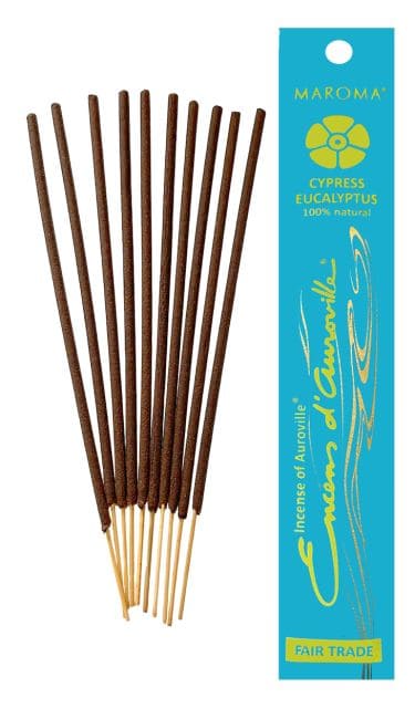 Auroville Cypress Eucalyptus Incense 5x 10 Sticks