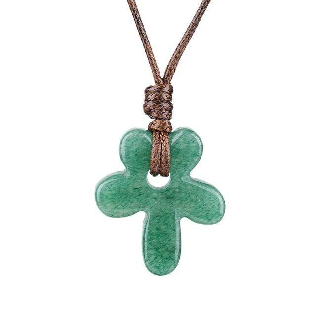 incense at Green Aventurine Flower Necklace