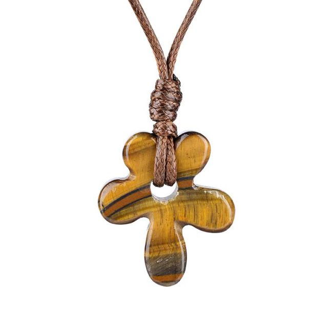 incense at Tiger's Eye Flower Necklace