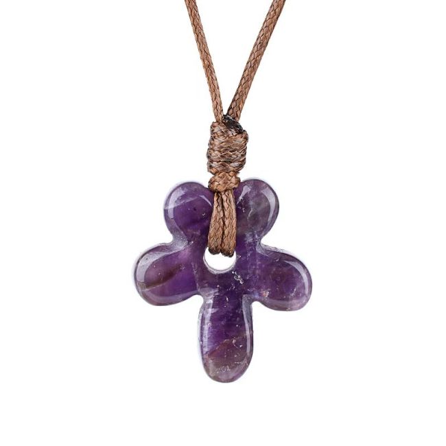 incense at Amethyst Flower Necklace