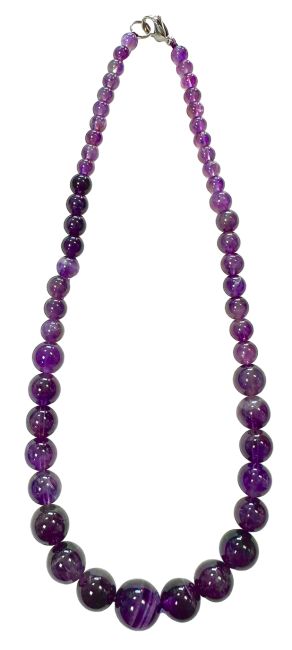 Amethyst A Necklace Drop Beads 6-14mm 45cm