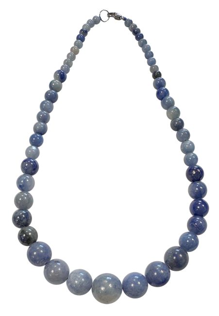 Blue Aventurine A Beads Necklace 6-14mm 45cm