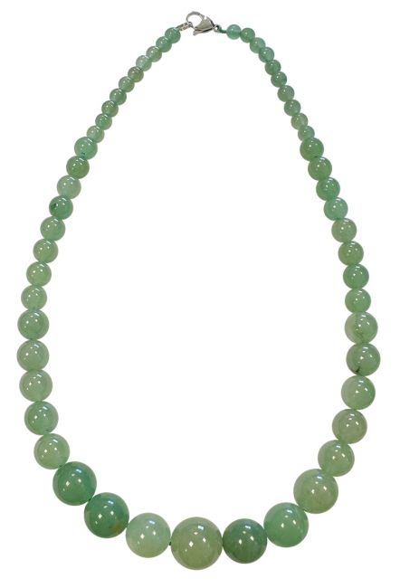 Green Aventurine A Necklace Drop Beads 6-14mm 45cm
