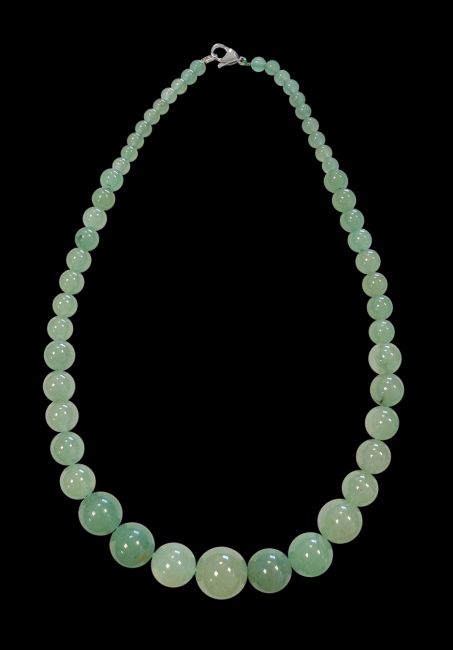 Green Aventurine A Necklace Drop Beads 6-14mm 45cm