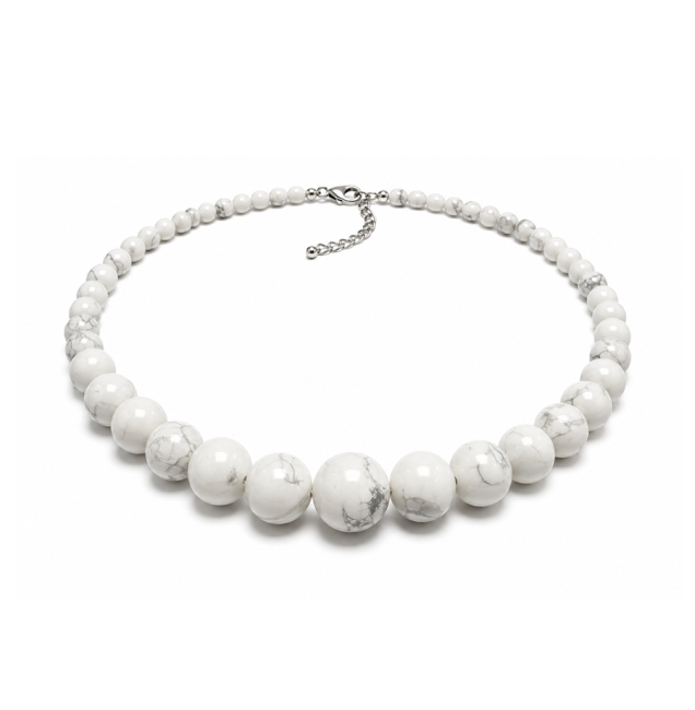 incense at Howlite A Graduated Bead Necklace 6-14mm 50cm