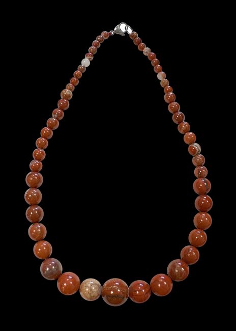 Red Jasper Necklace Drop Beads 6-14mm 45cm