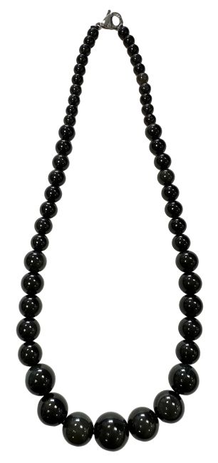 Celestial Eye Obsidian A Necklace Drop Beads 6-14mm 45cm
