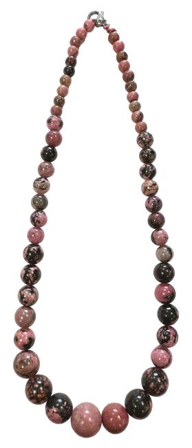 Rhodonite A Necklace Drop Beads 6-14mm 45cm