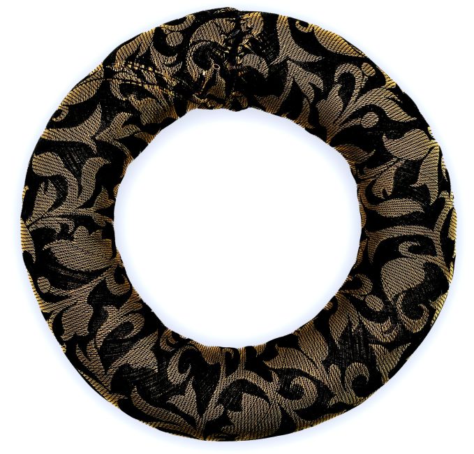 Black round cushion for singing bowl 15 cm