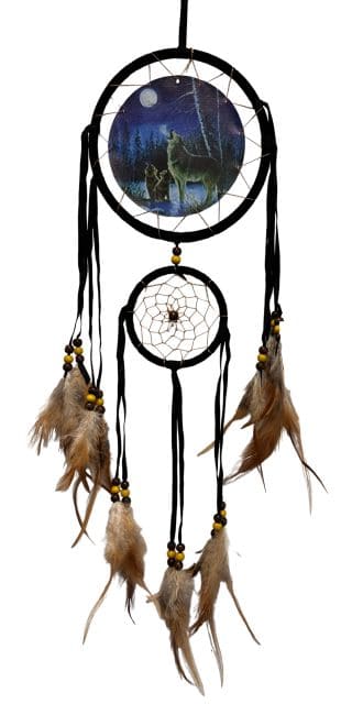 Pack of 3 Dreamcatcher - Wolves - 16cm