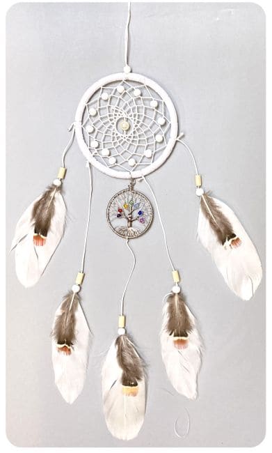 White Dreamcatcher - Diameter 11cm