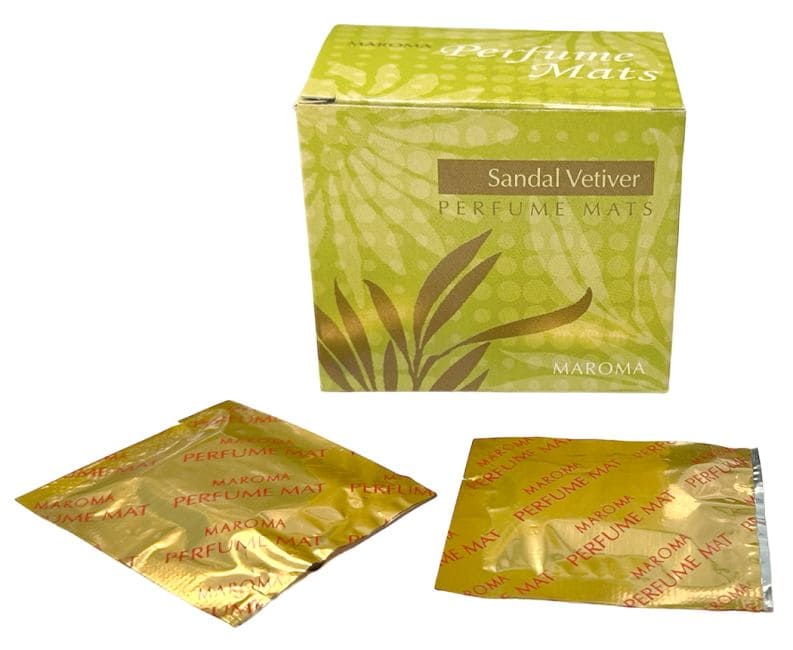 incense at Sandalwood Vetiver essential oil scented pads x10