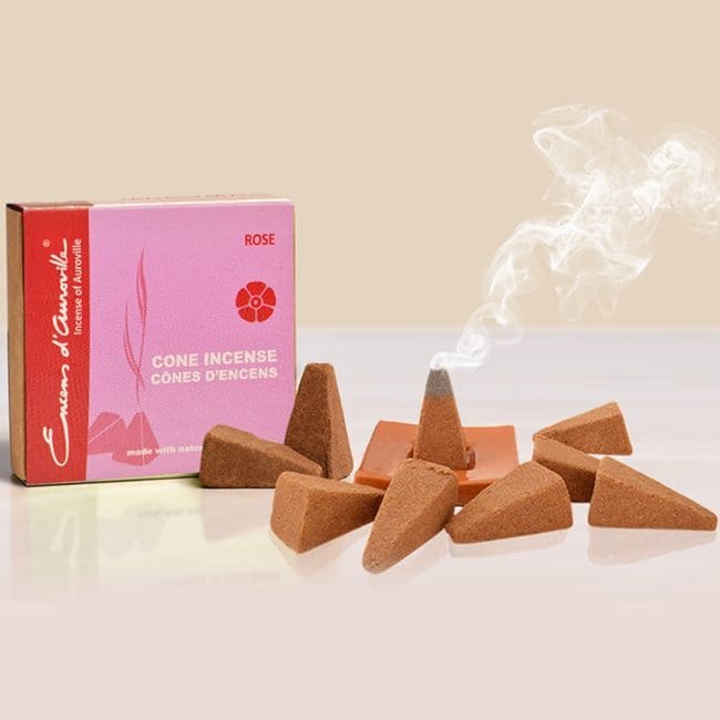 Auroville Rose Incense 5x10 Cones