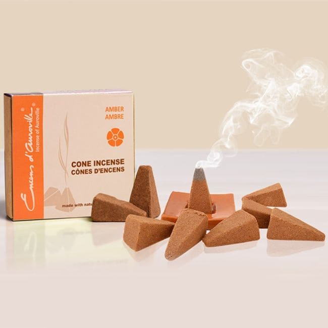 Auroville Amber Incense 5x10 Cones