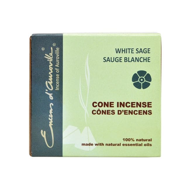 Auroville White Sage Incense 5x10 Cones