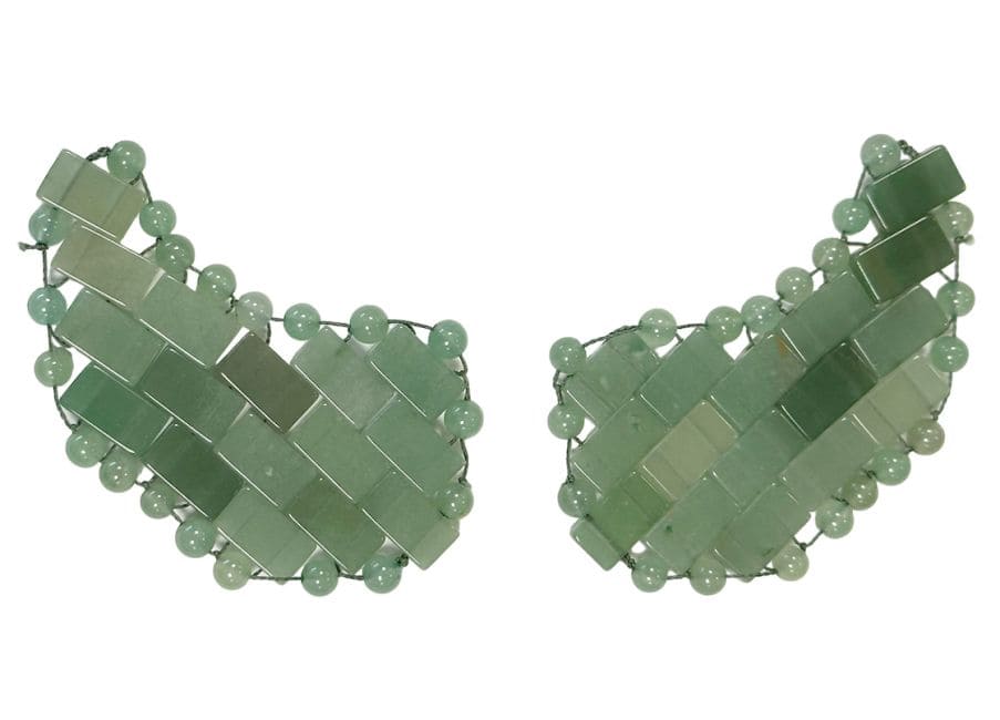 Green Aventurine A eye patch (set of 2) from Brazil