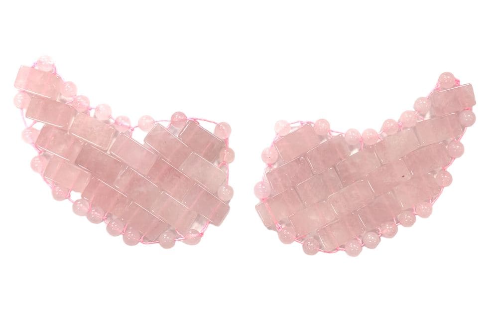 Rose Quartz A+ eye patch (set of 2) from Brazil