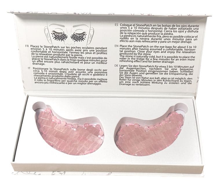 Rose Quartz A+ eye patch (set of 2) from Brazil