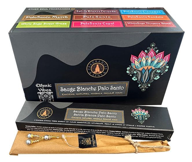 Fragrances & Sens Ethnic Vibes Palo Santo & White Sage masala incense 15g