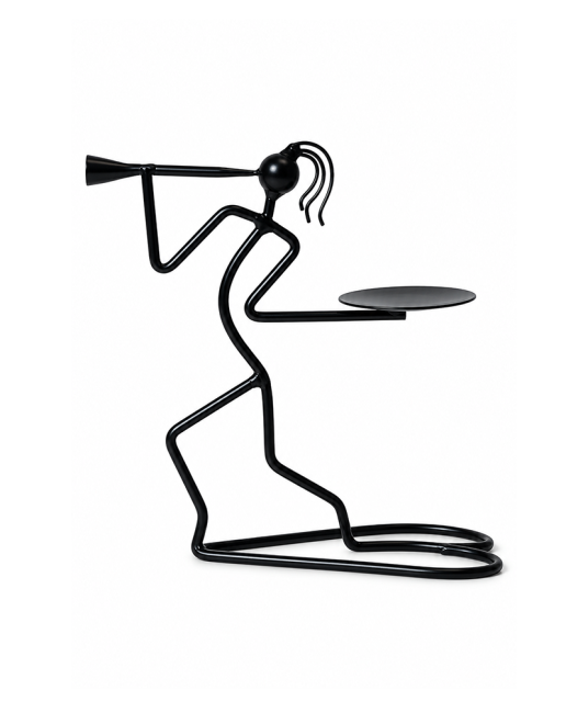 incense at Metal Musician Silhouette Candle Holder 23.5cm