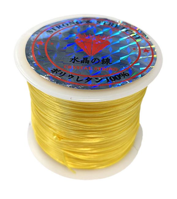 Yellow flat elastic thread 50m