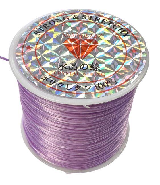 Light Purple Flat Elastic Cord 50m