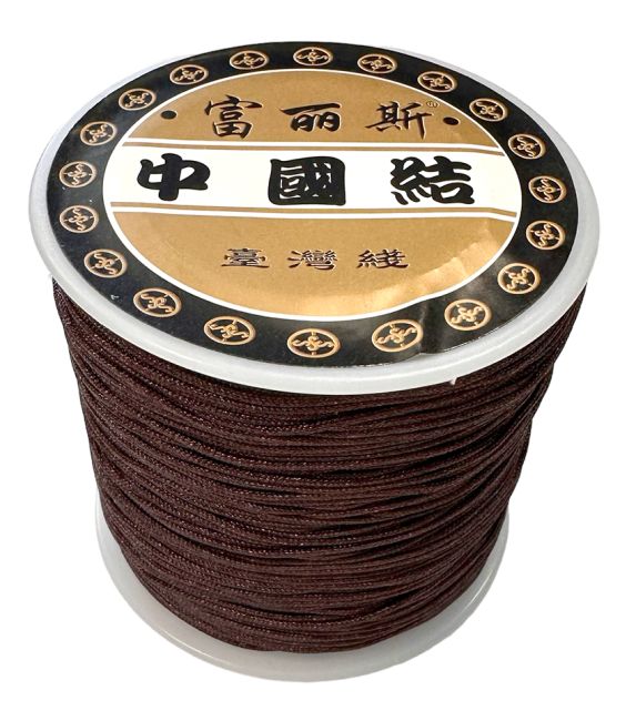 Brown Polyester Cord Thread 0.8mm 100 meters
