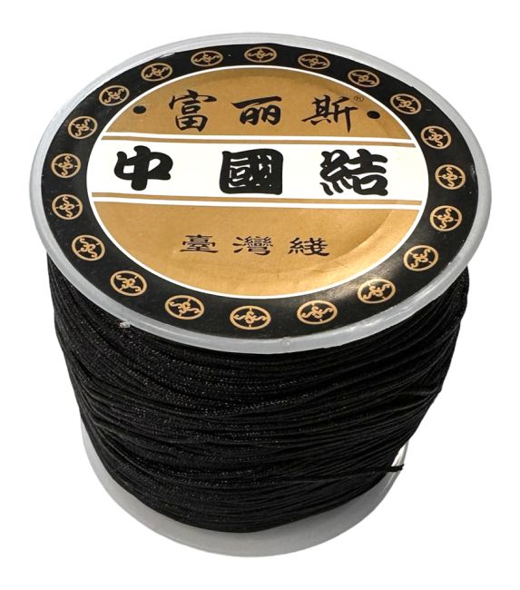 Black Polyester Cord Thread 0.8mm 100 meters