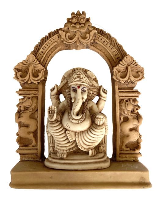 Ganesh in yellow resin 13cm