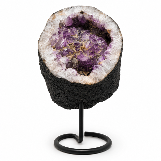 Brazilian amethyst geode A on a base, 8.4 kg