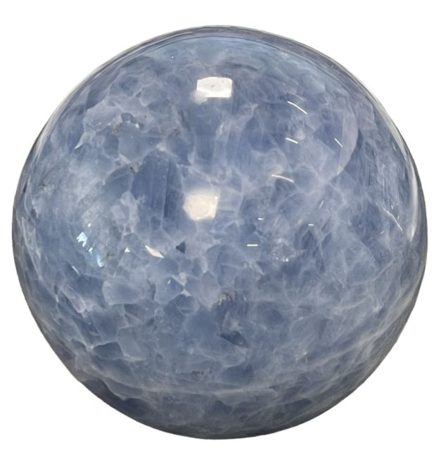Polished Blue Calcite Sphere 1.565kg