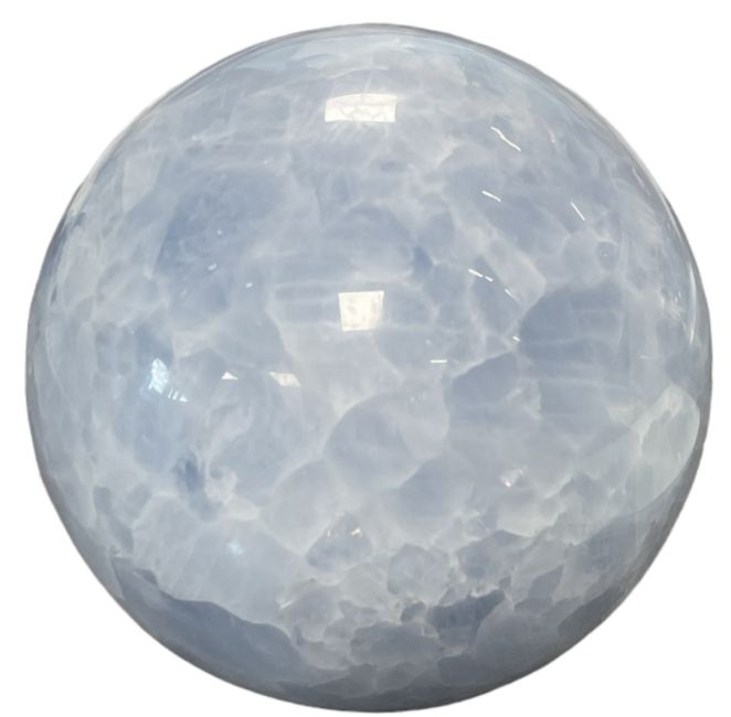 Polished Blue Calcite Sphere 1.322k