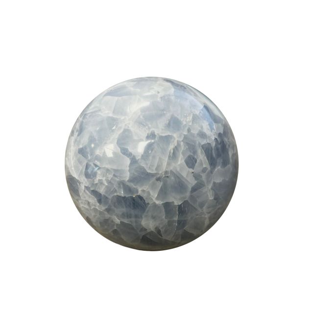 Polished Blue Calcite Sphere 0.67kg