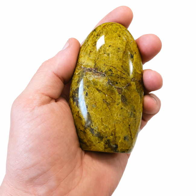 Polished green opal block 0.260kg