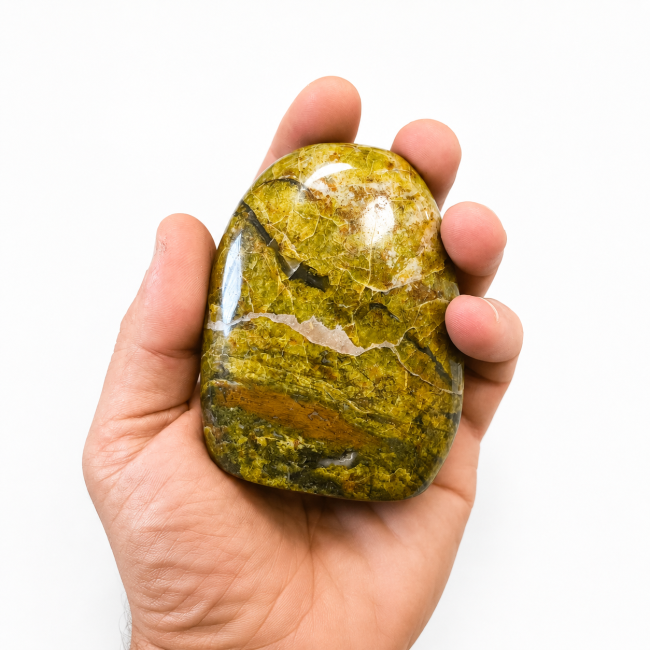 Polished green opal block 0.300kg