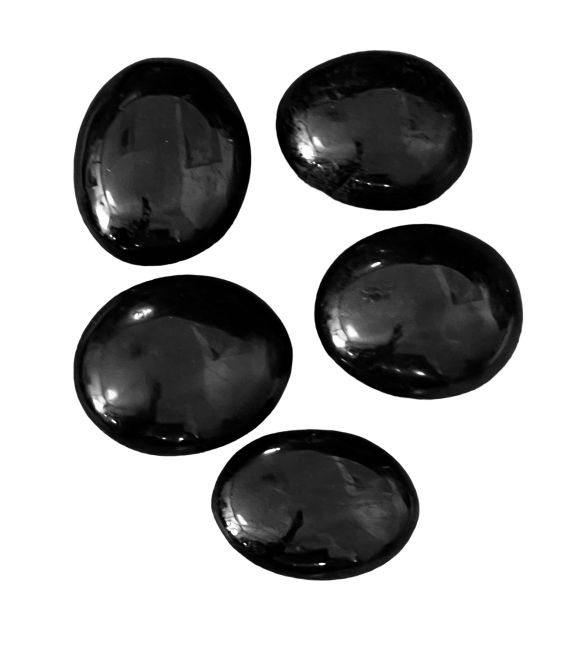 Black Tourmaline Polished Pebbles A Rolled 500gr