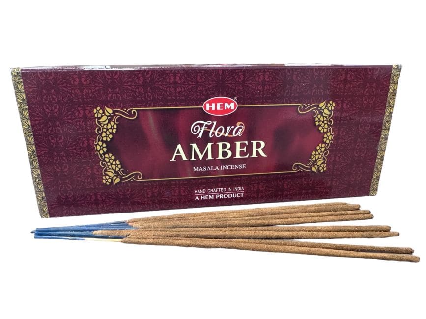 incense at Hem Amber Flora Masala 8 sticks