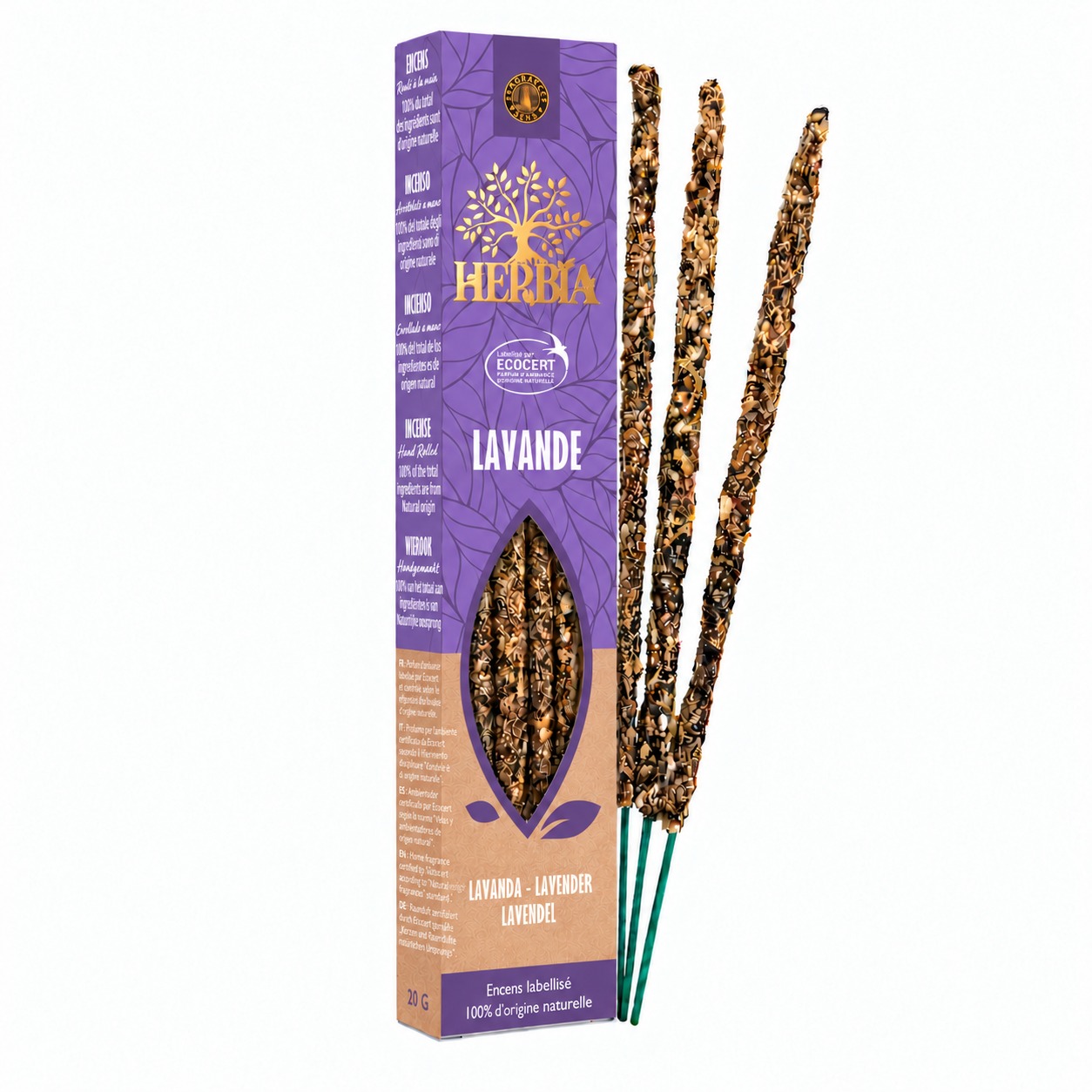 incense at Herbia Ecocert Smudge Incense Lavender 20g