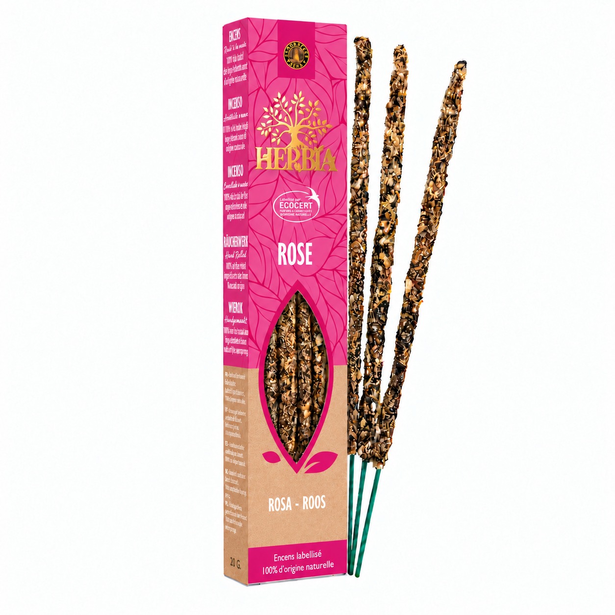 incense at Herbia Ecocert Smudge Incense Rose 20g