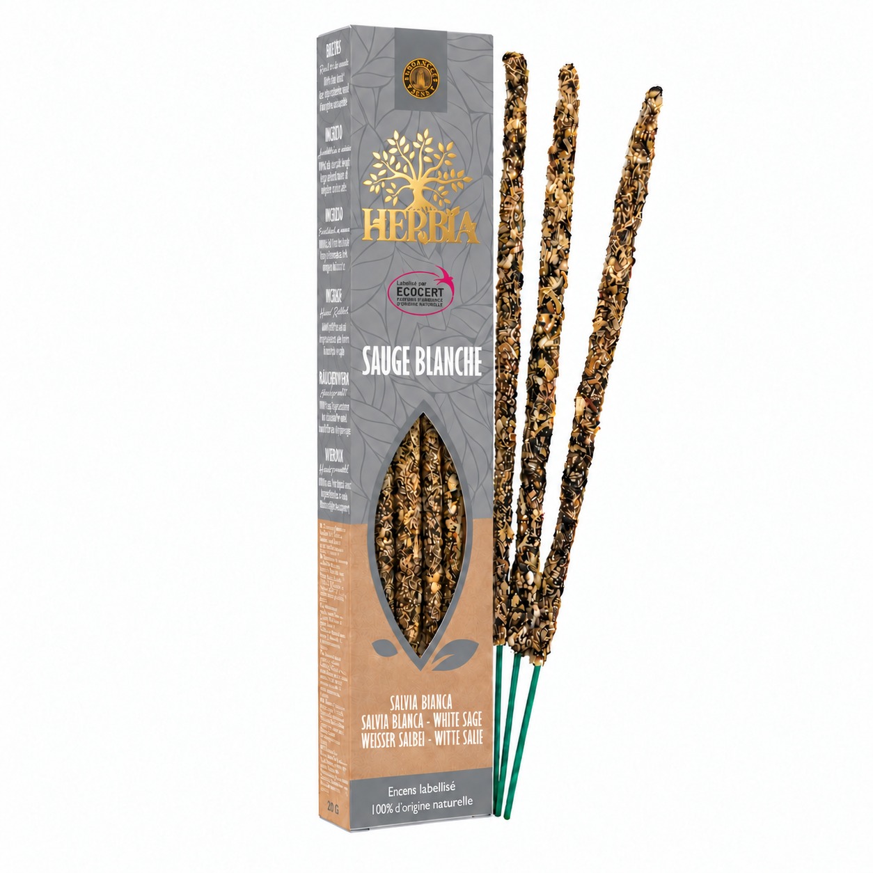 incense at Herbia Ecocert Smudge Incense White Sage 20g